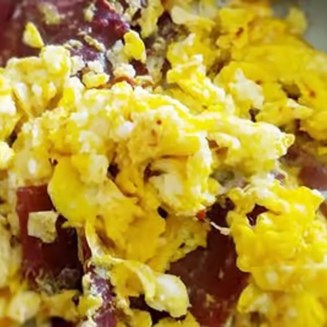 Eggs with Basterma Sandwich.
