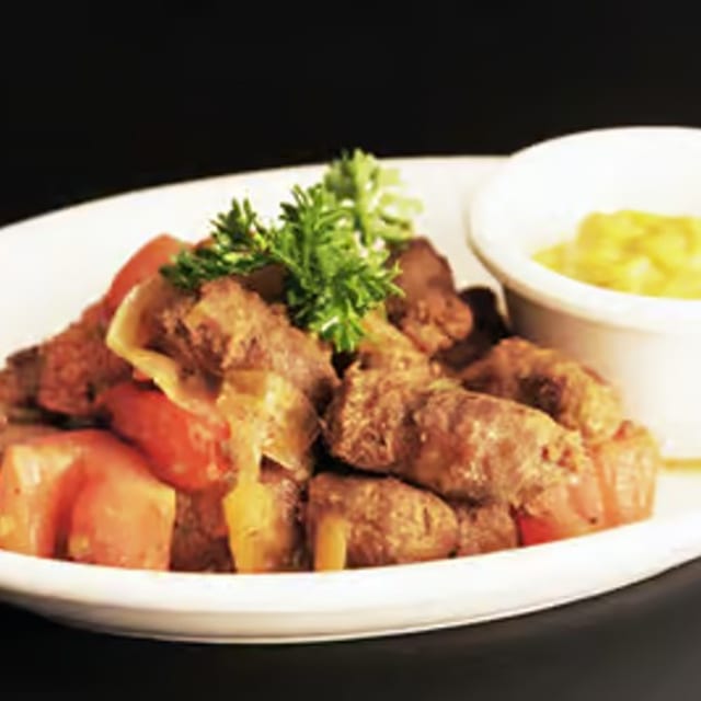 Sujuk (Beef Sausage) Plate & 2 Sides.